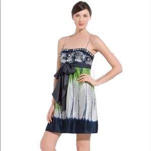 BCBGMAXAZRIA tie dye silk dress cocktail